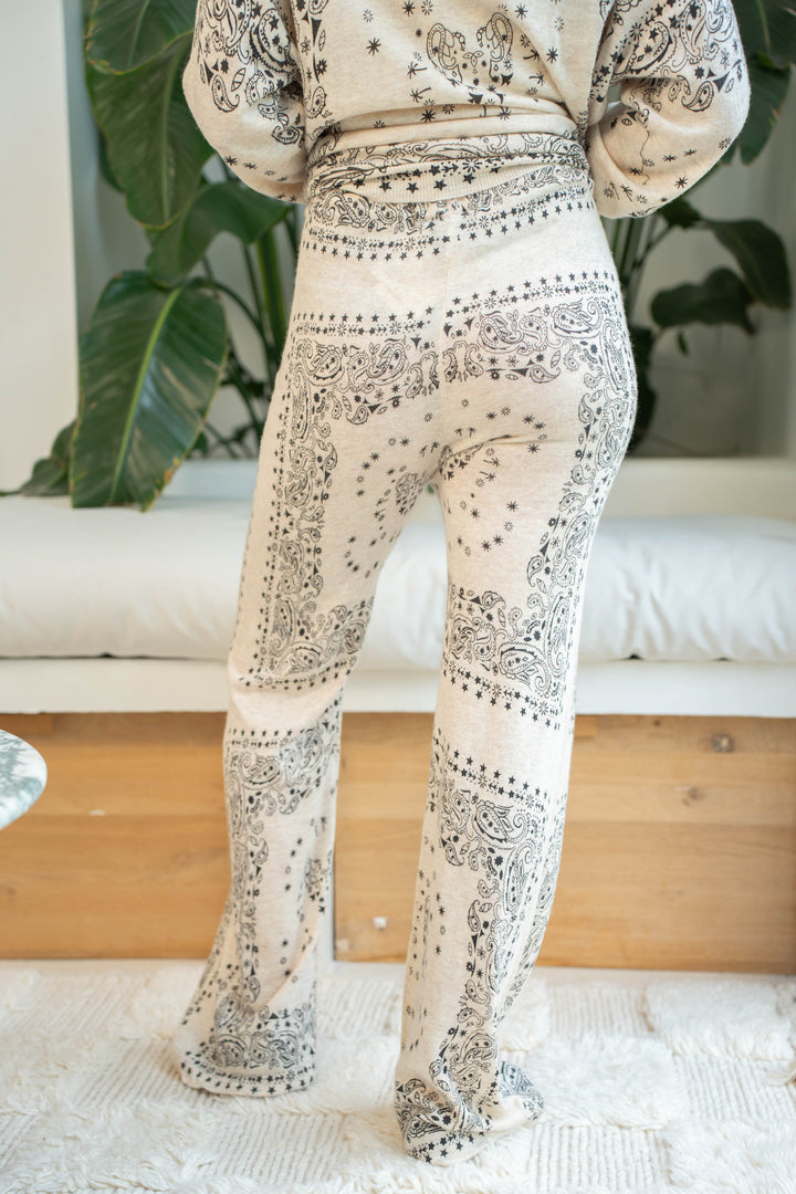 Pantalon en maille imprimé bandana Kaicy Pantalons