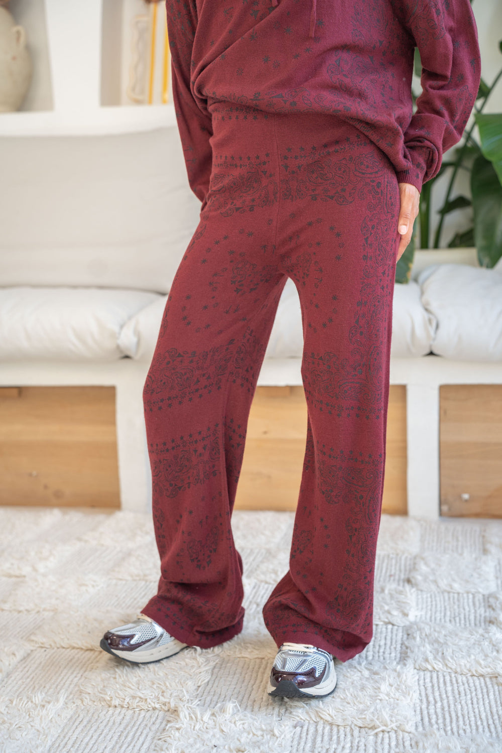 Pantalon en maille imprimé bandana Kaicy Pantalons