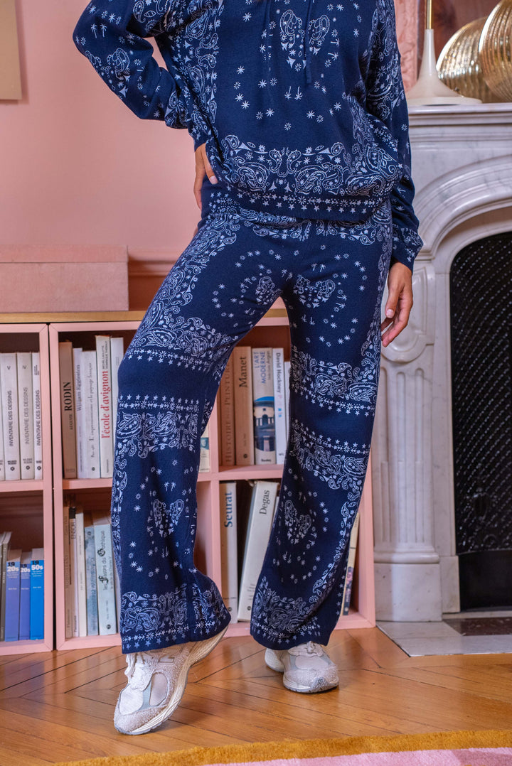 Pantalon en maille imprimé bandana Kaicy Pantalons