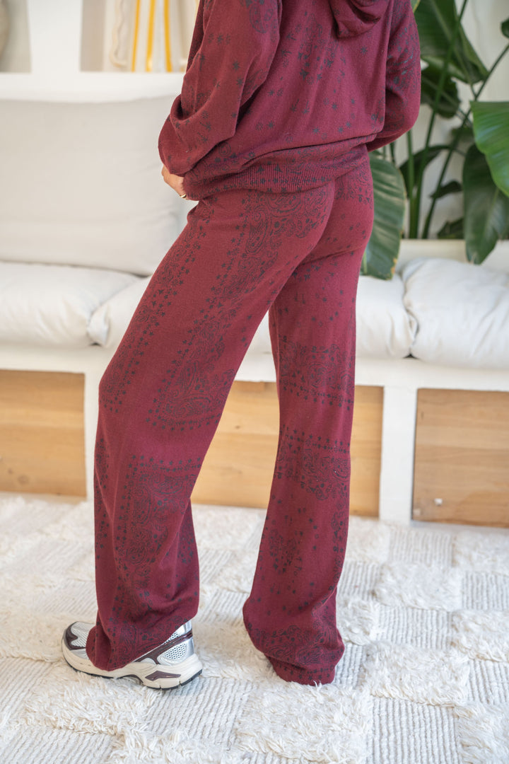 Pantalon en maille imprimé bandana Kaicy Pantalons