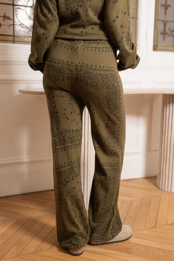 Pantalon en maille imprimé bandana Kaicy Pantalons