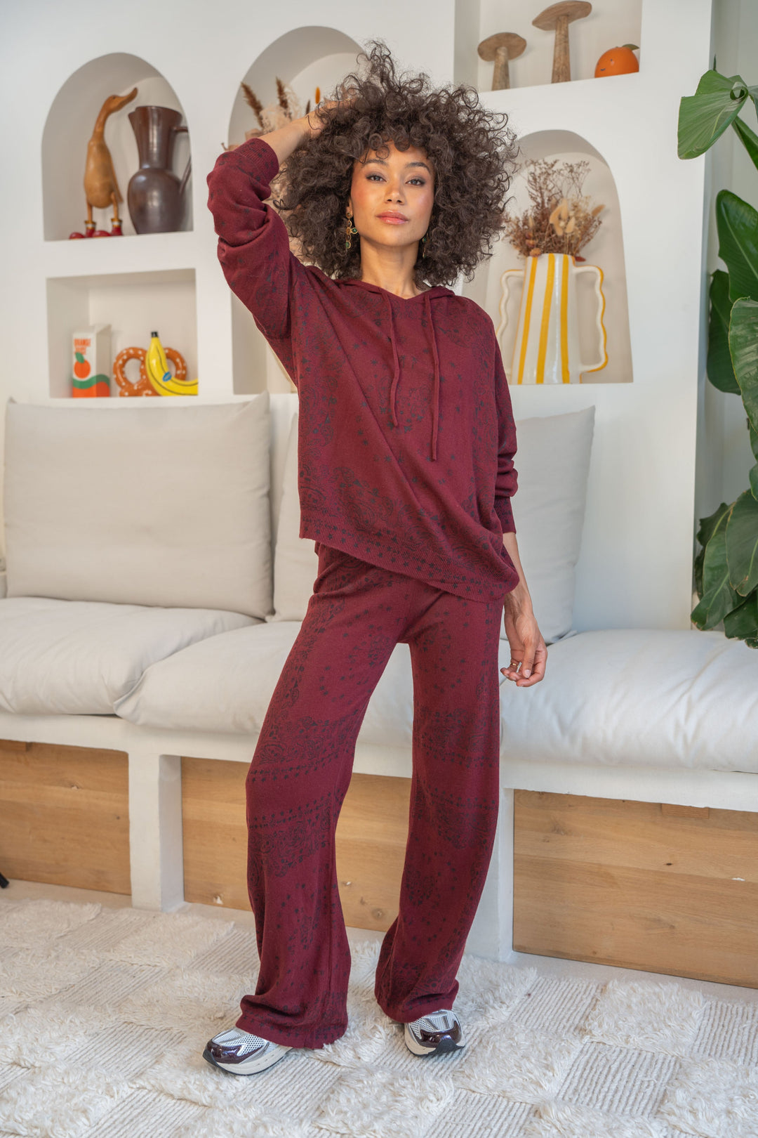 Pantalon en maille imprimé bandana Kaicy Pantalons