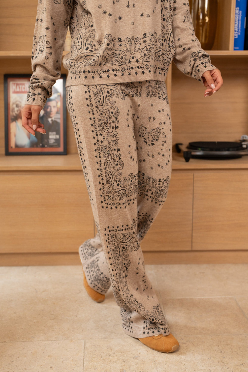 Pantalon en maille imprimé bandana Kaicy Pantalons