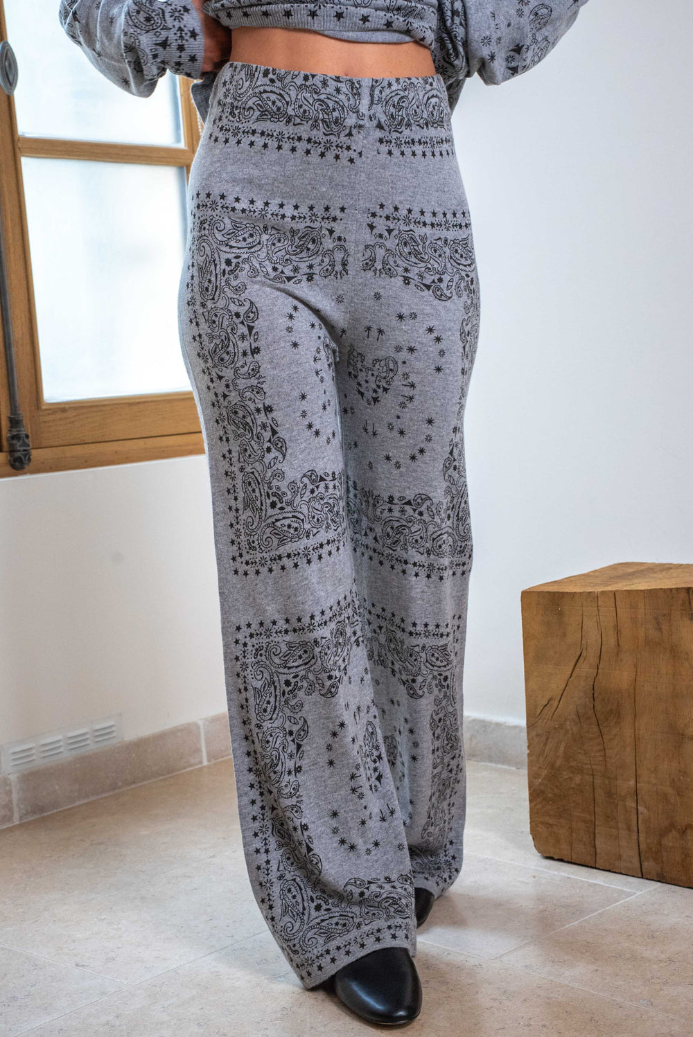 Pantalon en maille imprimé bandana Kaicy Pantalons