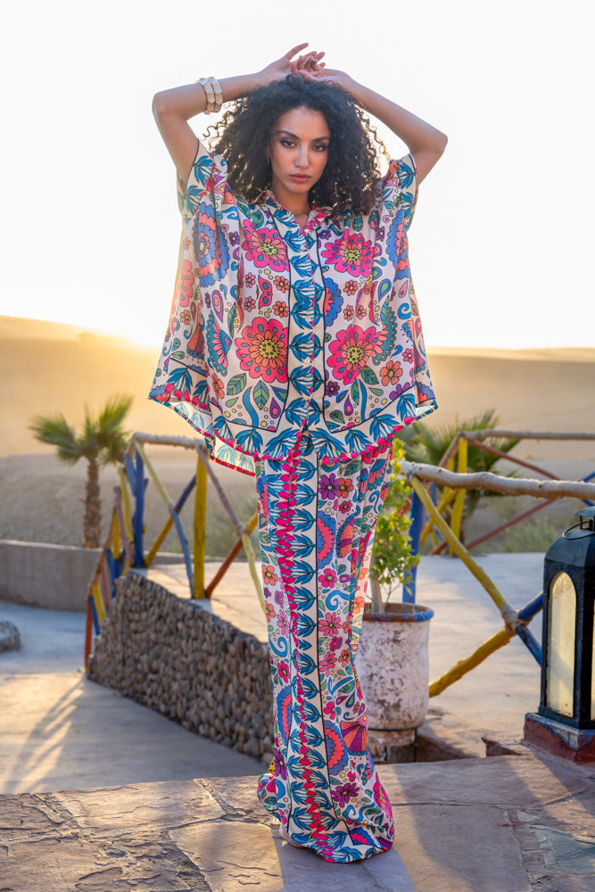 Pantalon imprimé floral Solar - Pantalons