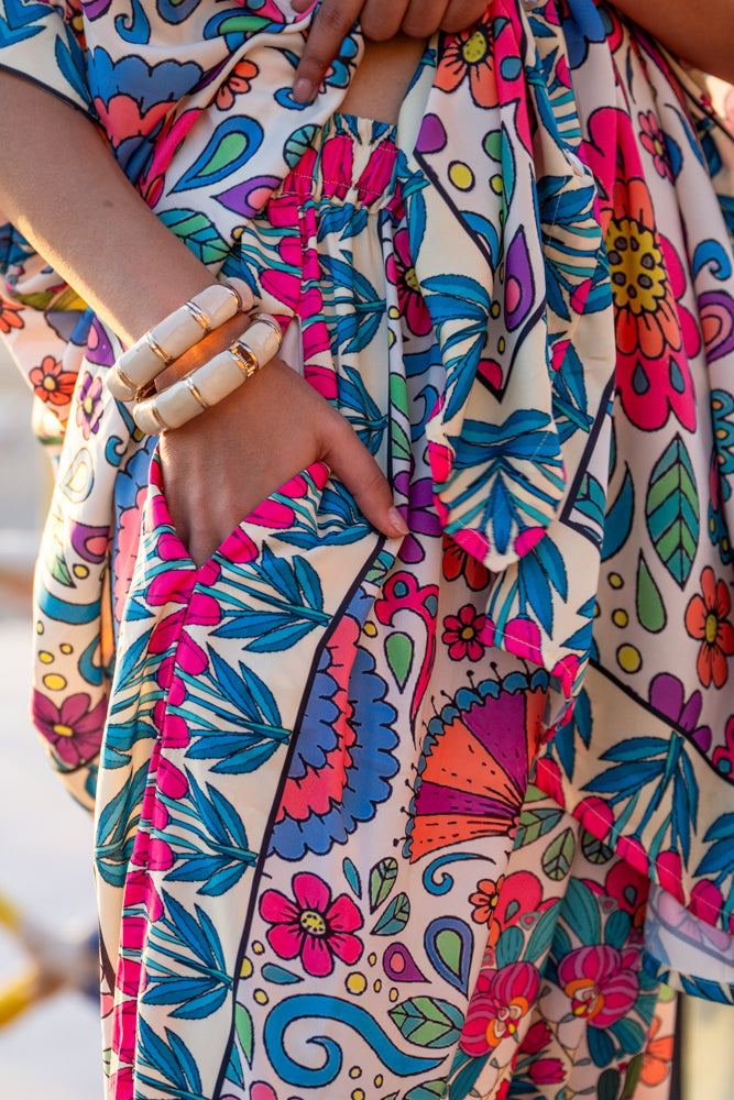 Pantalon imprimé floral Solar - Pantalons