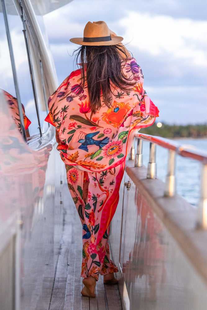 Pantalon imprimé floral Solar - Pantalons