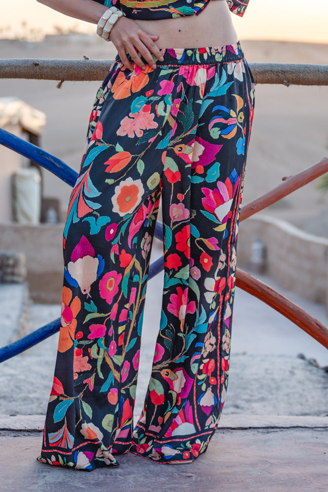 Pantalon imprimé floral Solar - Pantalons