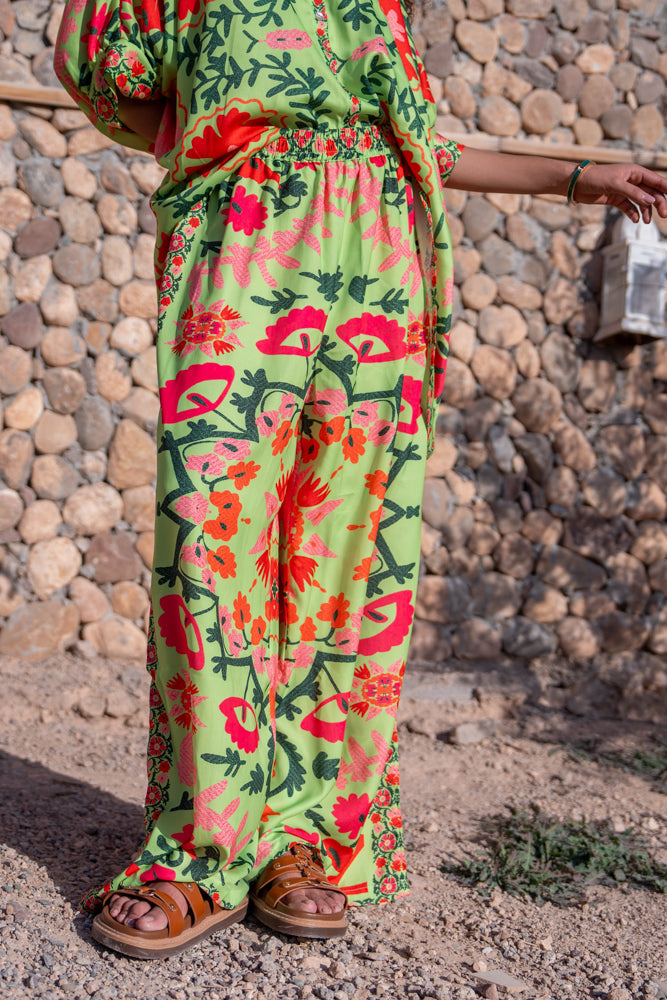 Pantalon imprimé floral Solar - Pantalons