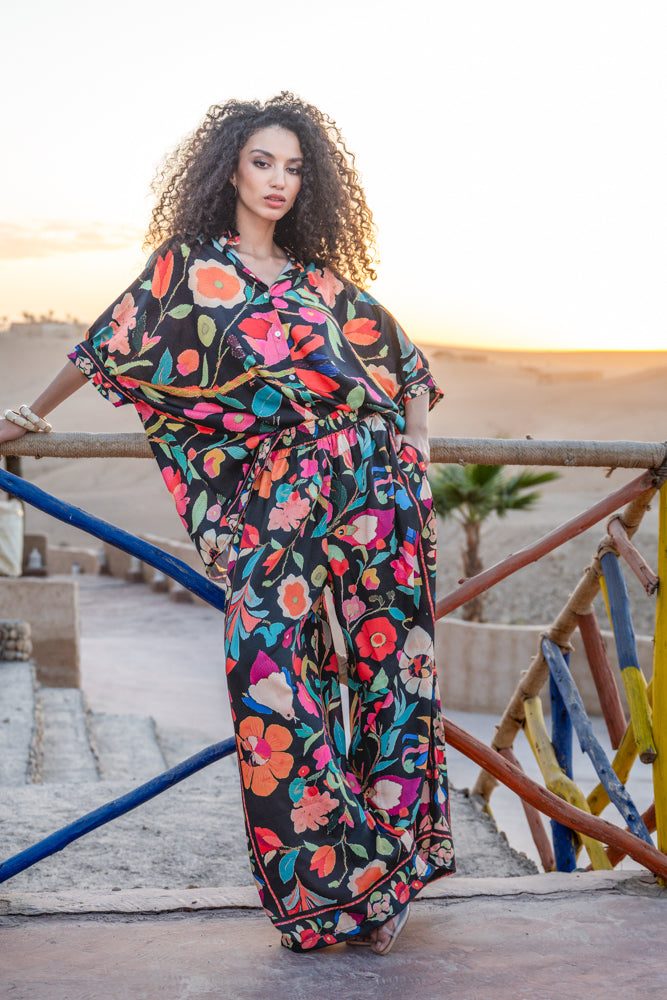 Pantalon imprimé floral Solar - Pantalons