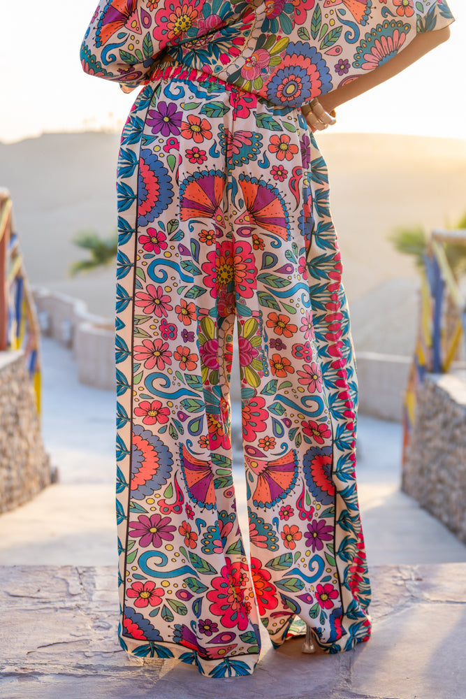 Pantalon imprimé floral Solar - Pantalons