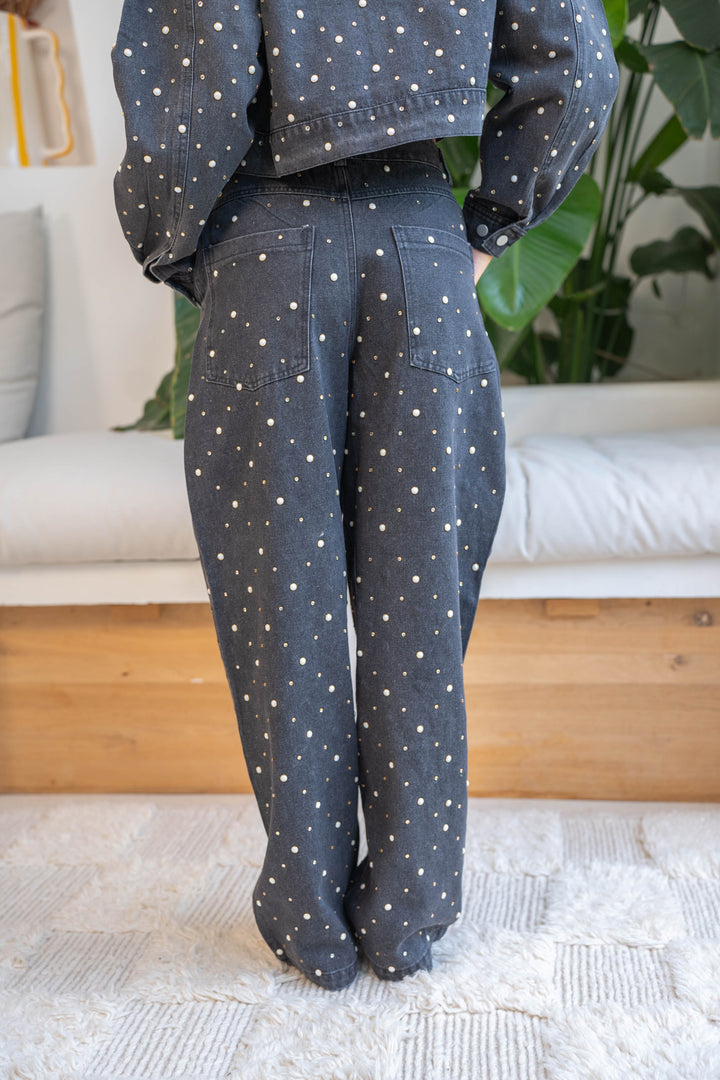 Pantalon Jessica Denim avec perles Pantalons