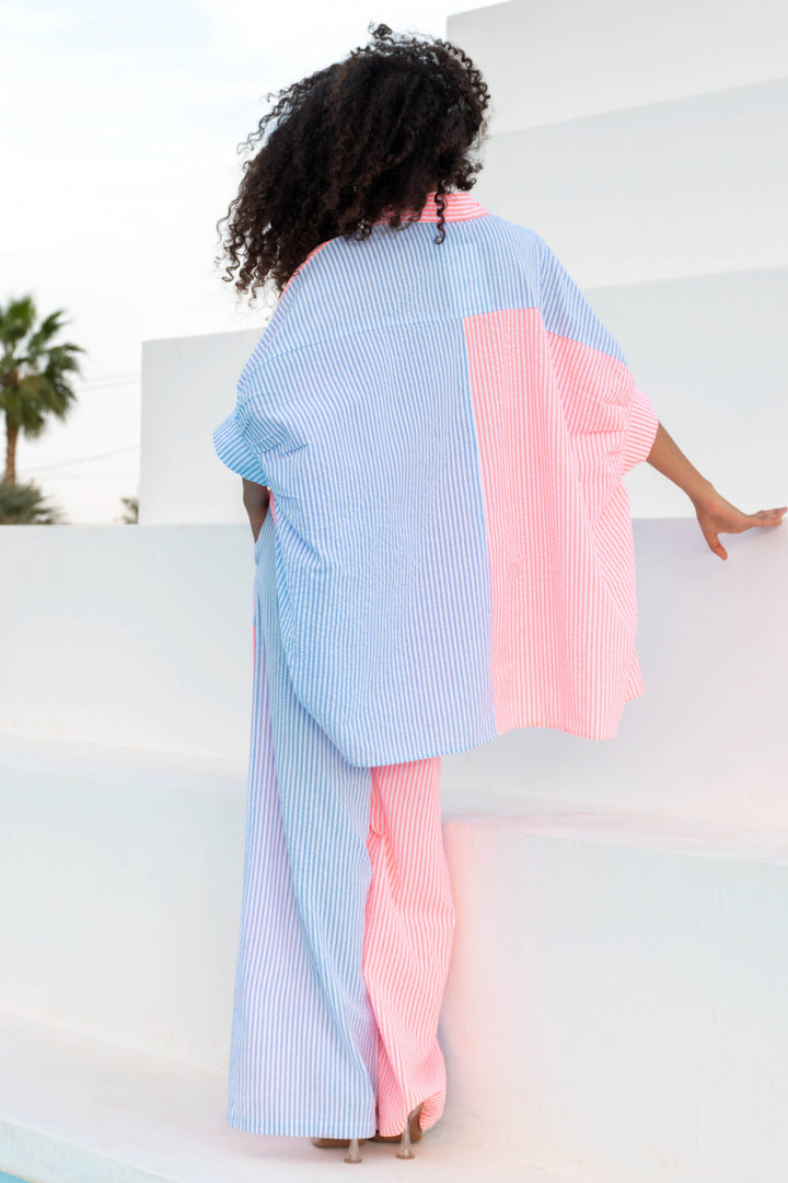 Pantalon Large Rayé Dégradé Rivage - Pantalons