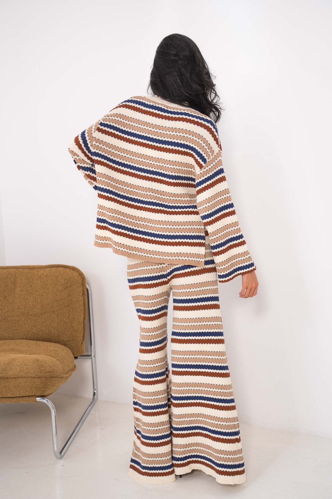 Pantalon Large Rayure Ines 26021 - ensembles