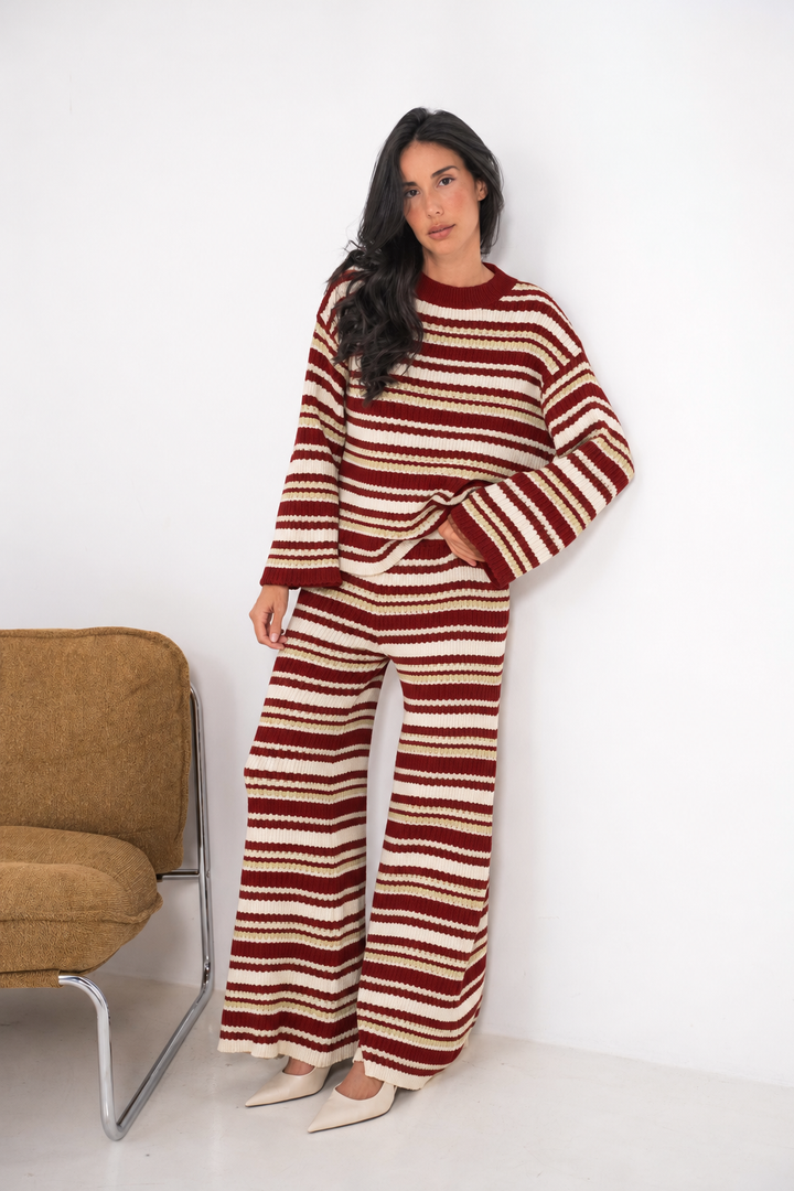 Pantalon Large Rayure Ines 26021 - ensembles