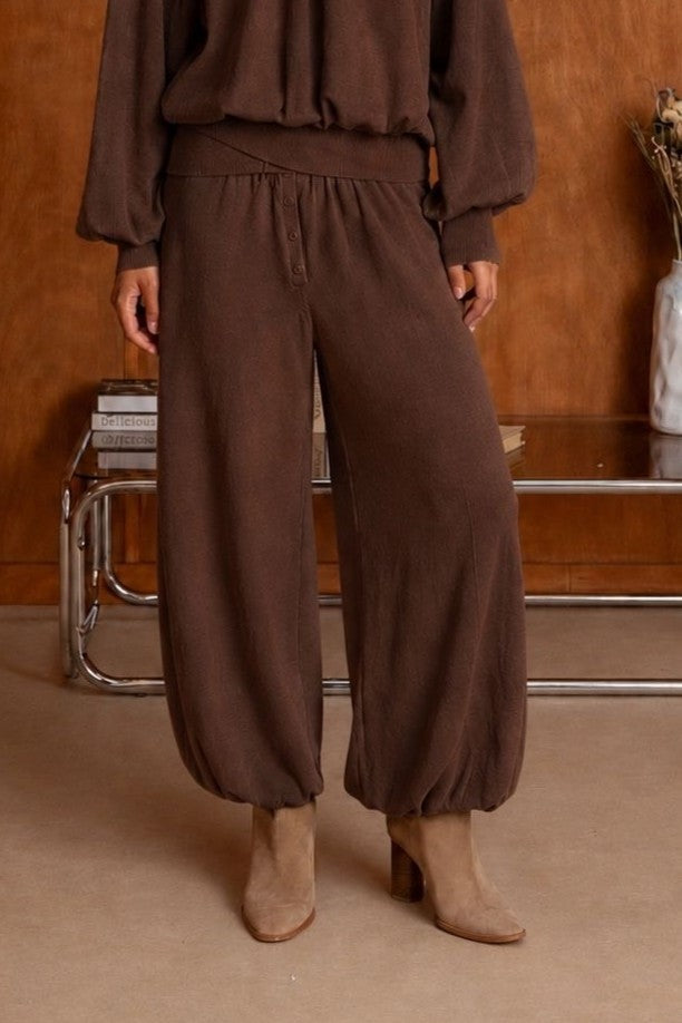 Pantalon Maille Coupe Boule Zoe 26013 - Pantalons