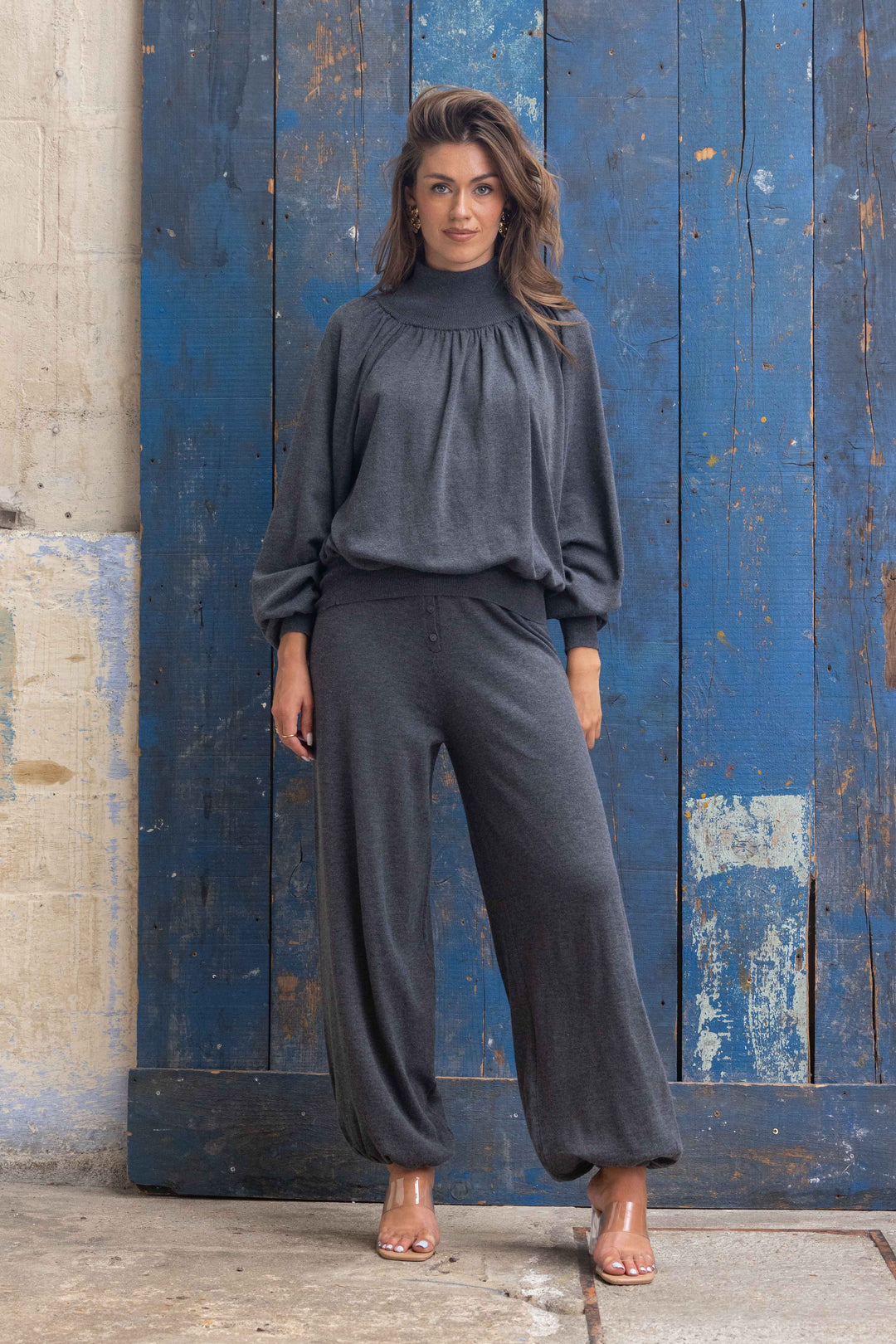 Pantalon Maille Coupe Boule Zoe 26013 - Pantalons