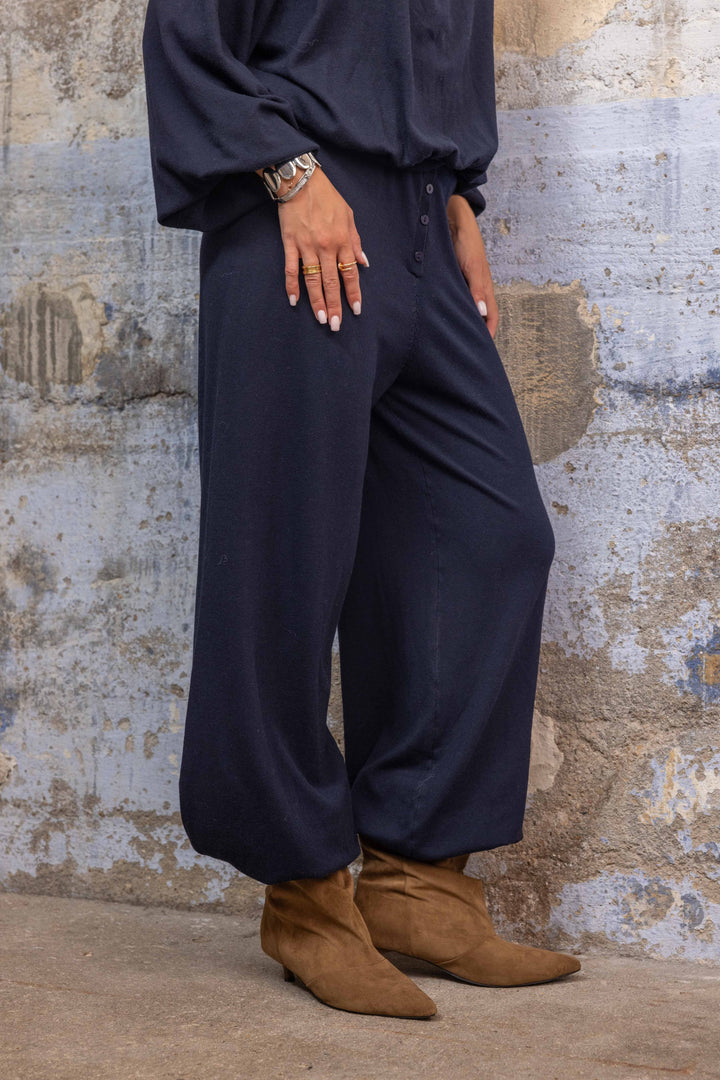 Pantalon Maille Coupe Boule Zoe 26013 - Pantalons