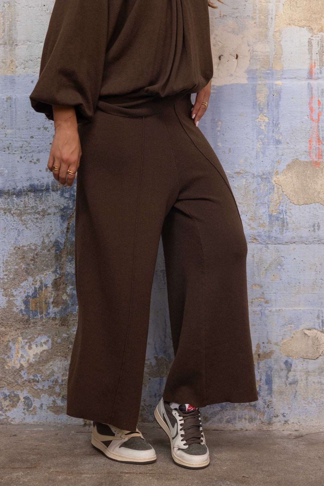 Pantalon Maille Coupe Large Eden 26012 - Pantalons