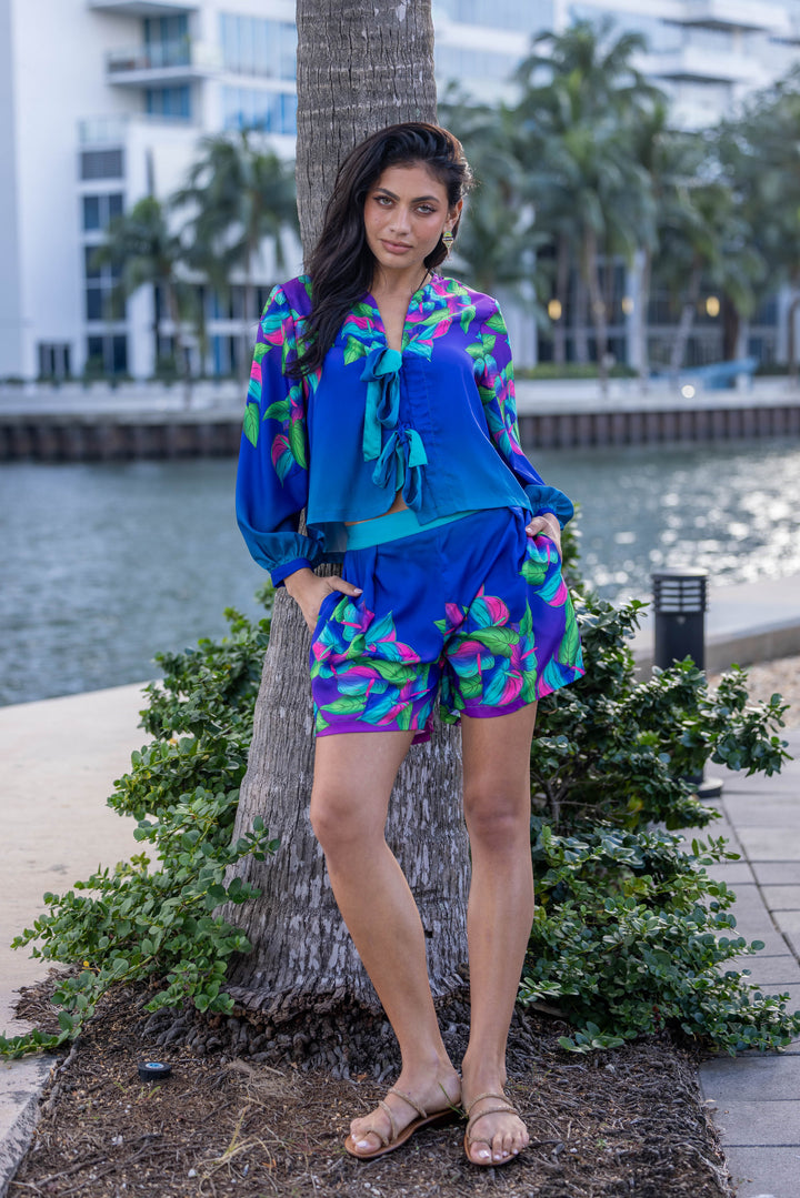 Ensemble Blouse à Nouer & Short Sili