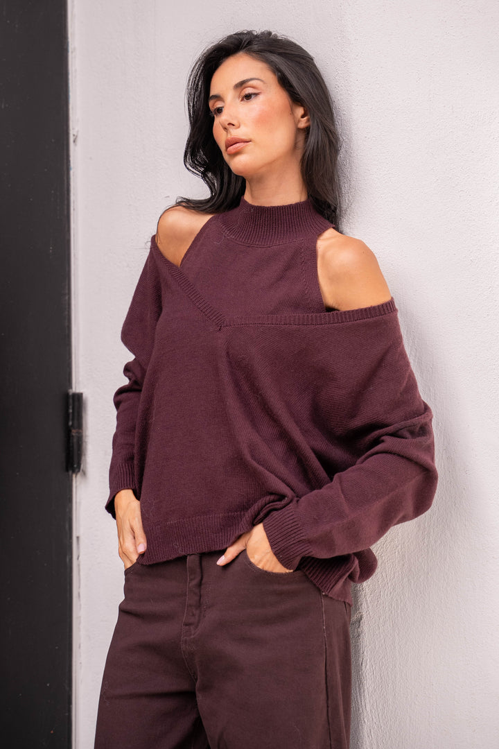 Pull 2-en-1 Johane 26009 - Taille unique: 36 au 42