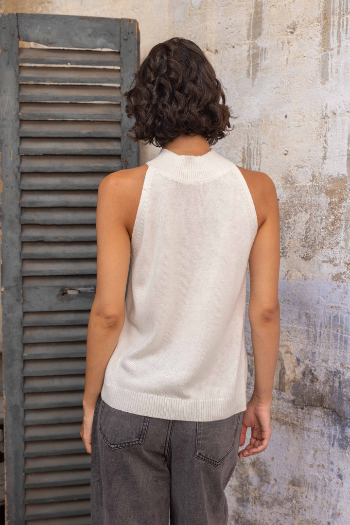 Pull 2-en-1 Mila 26009 - Taille unique: 36 au 42 / Ecru