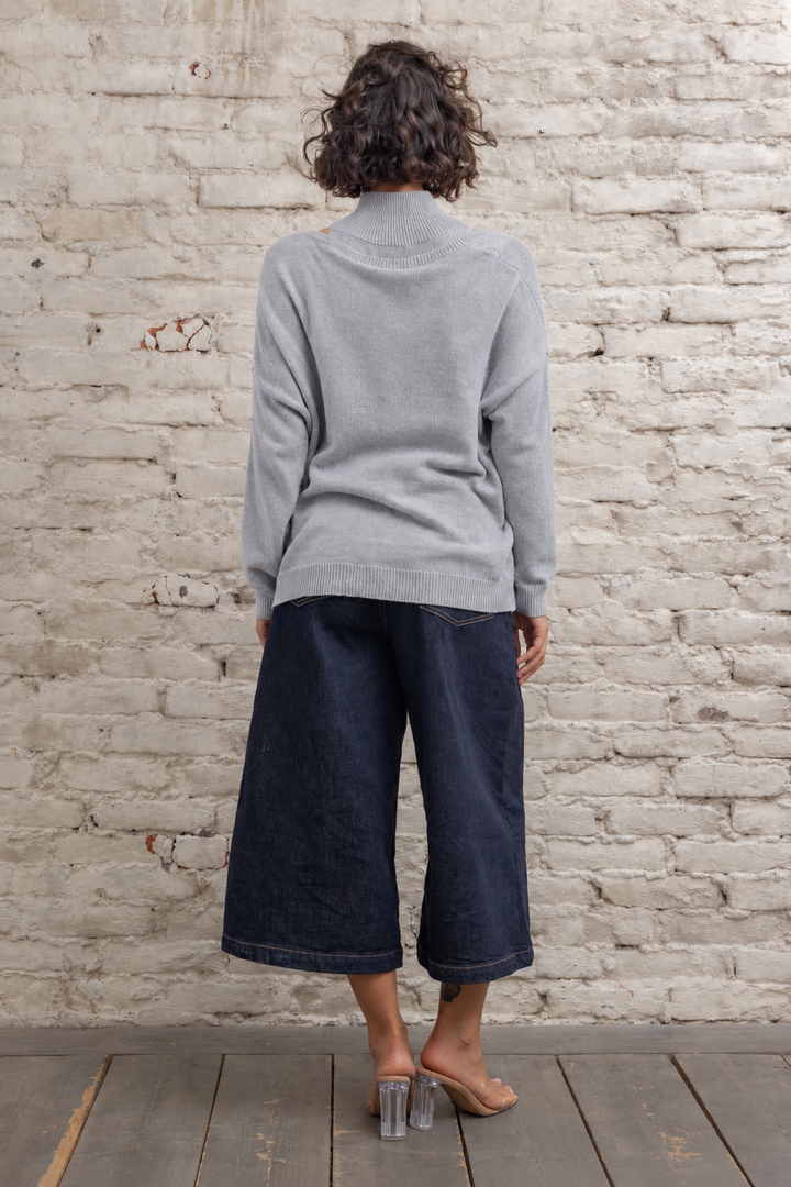 Pull 2-en-1 Johane 26009 - Taille unique: 36 au 42 / Gris