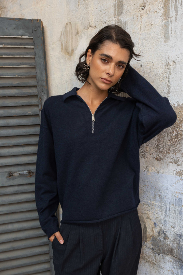 Pull à col zippé Sasha 2687 - GS2687 / Taille unique: 36