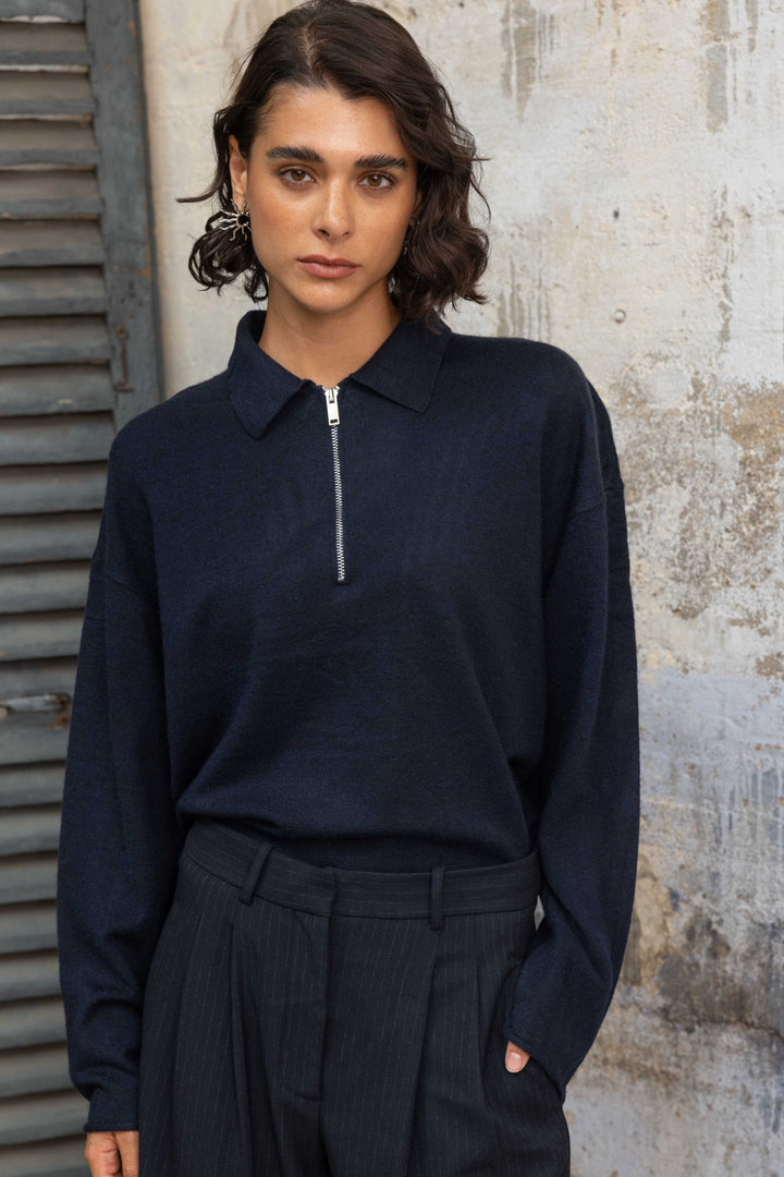 Pull à col zippé Sasha 2687 - GS2687 / Taille unique: 36