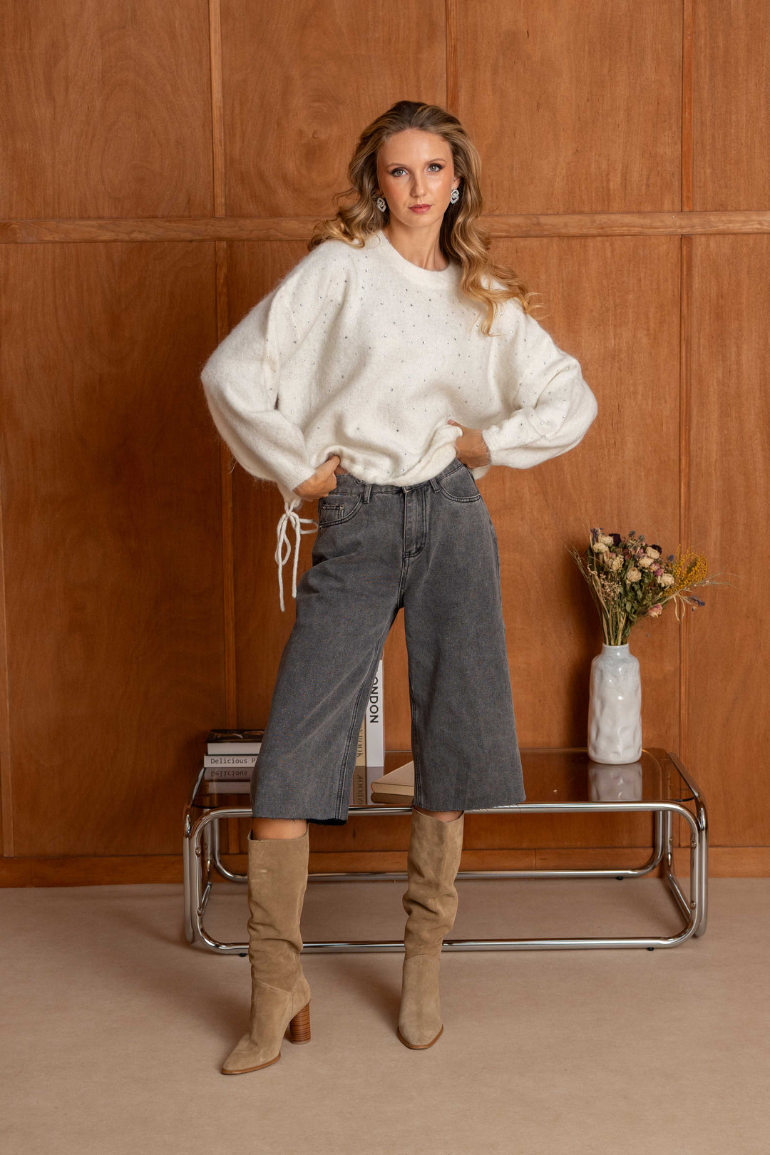Pull à strass laine cachemire Stella 2630 - GS2630 / Taille