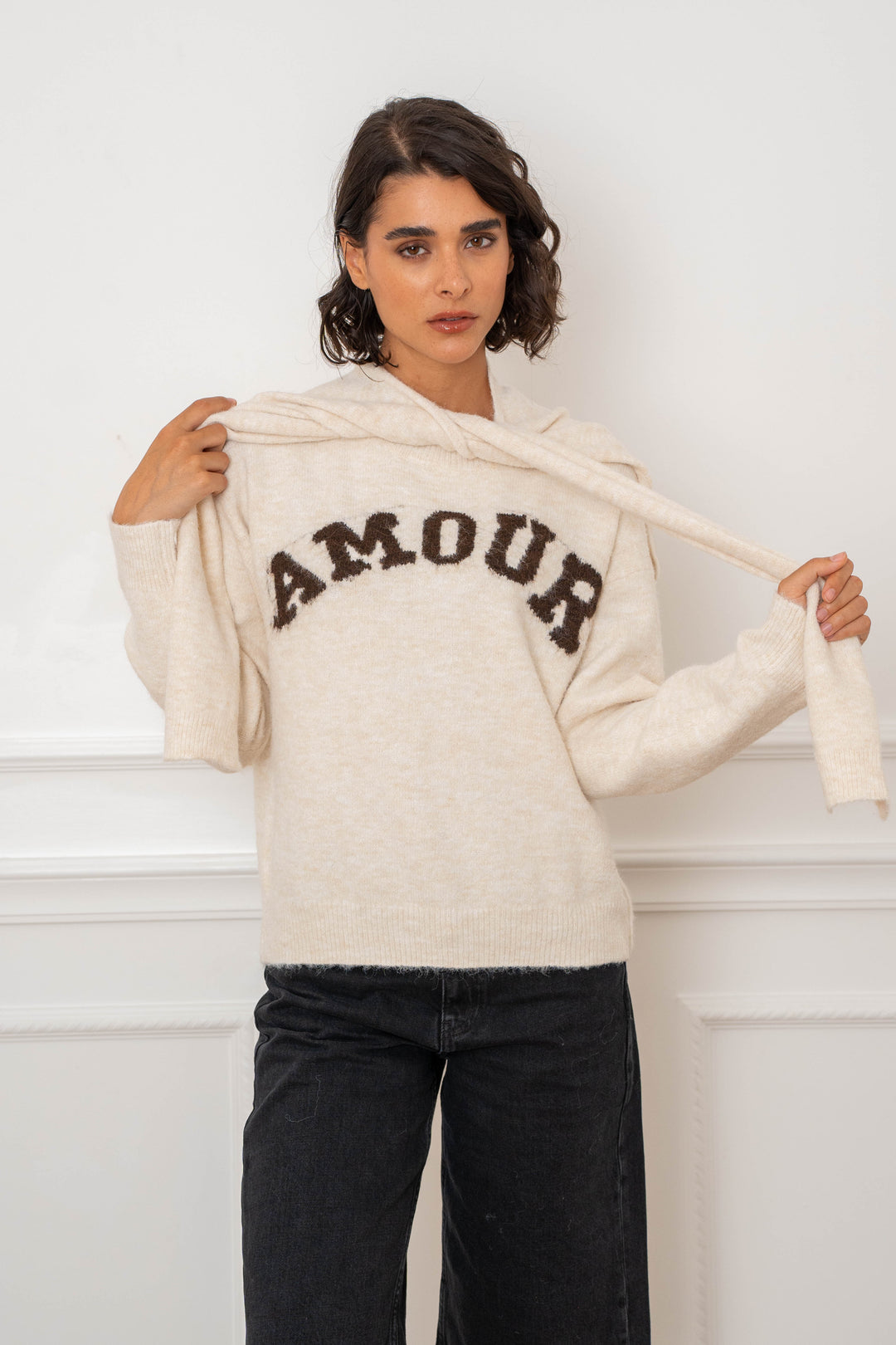Pull avec accessoire épaules Mona 2686 - GS2686 / Taille