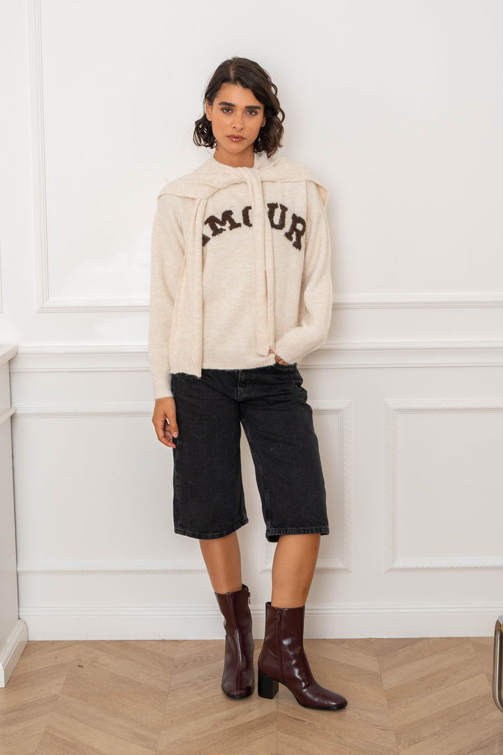 Pull avec accessoire épaules Mona 2686 - GS2686 / Taille