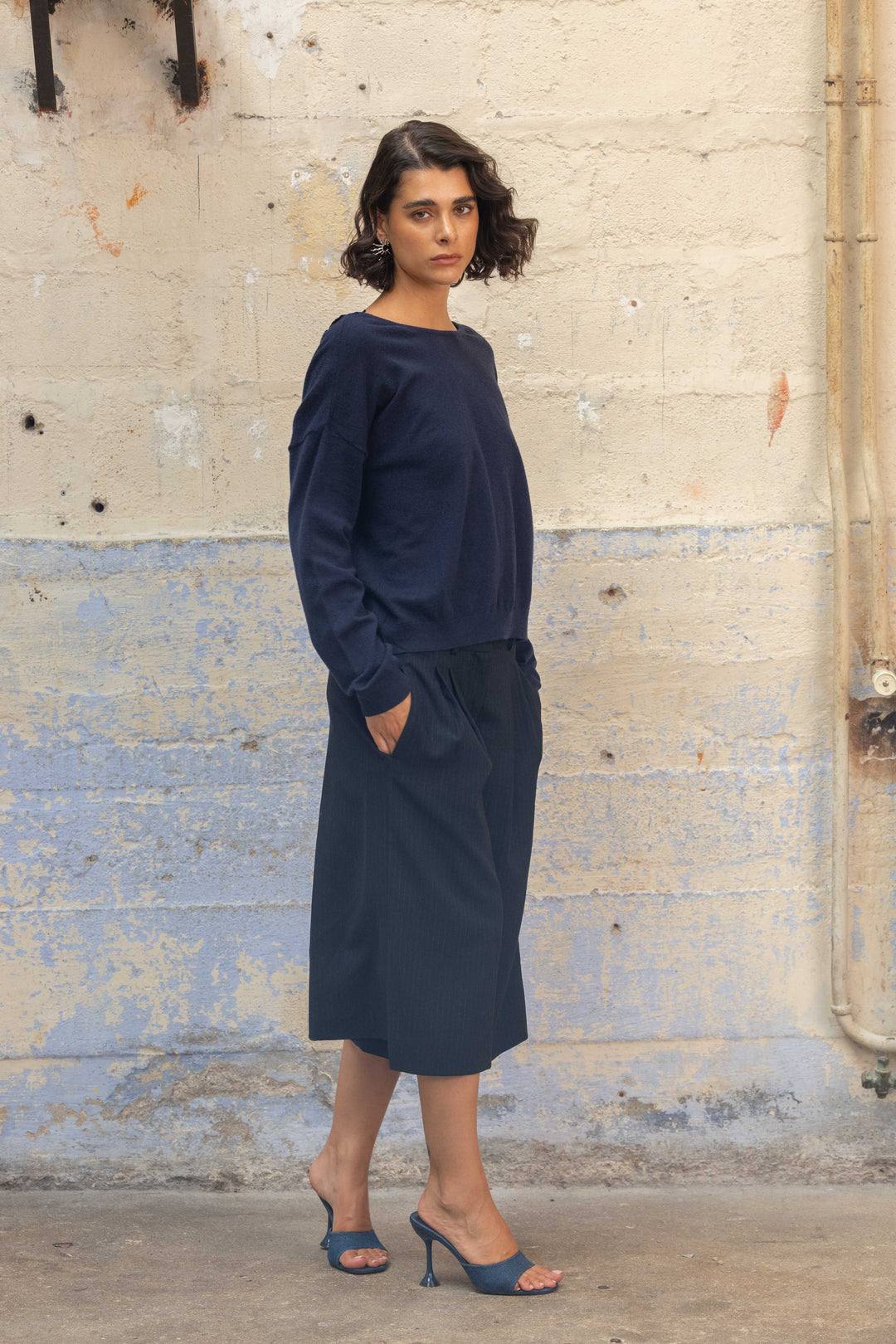 Pull avec dos en dentelle guipure Vanessa 2707 - Taille