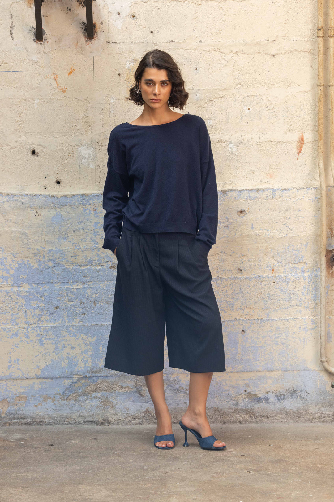 Pull avec dos en dentelle guipure Vanessa 2707 - Taille