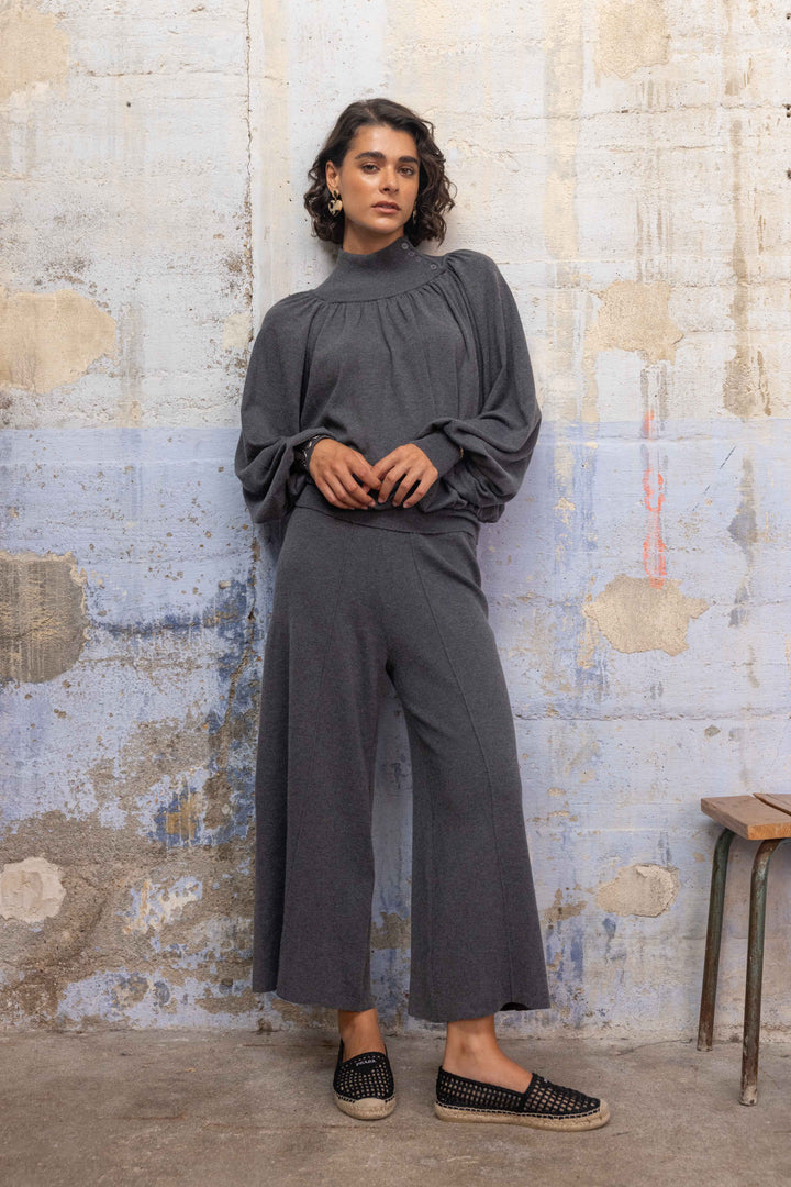 Pull Col Montant Drapé Lola 26011 - Taille unique: 36 au 42