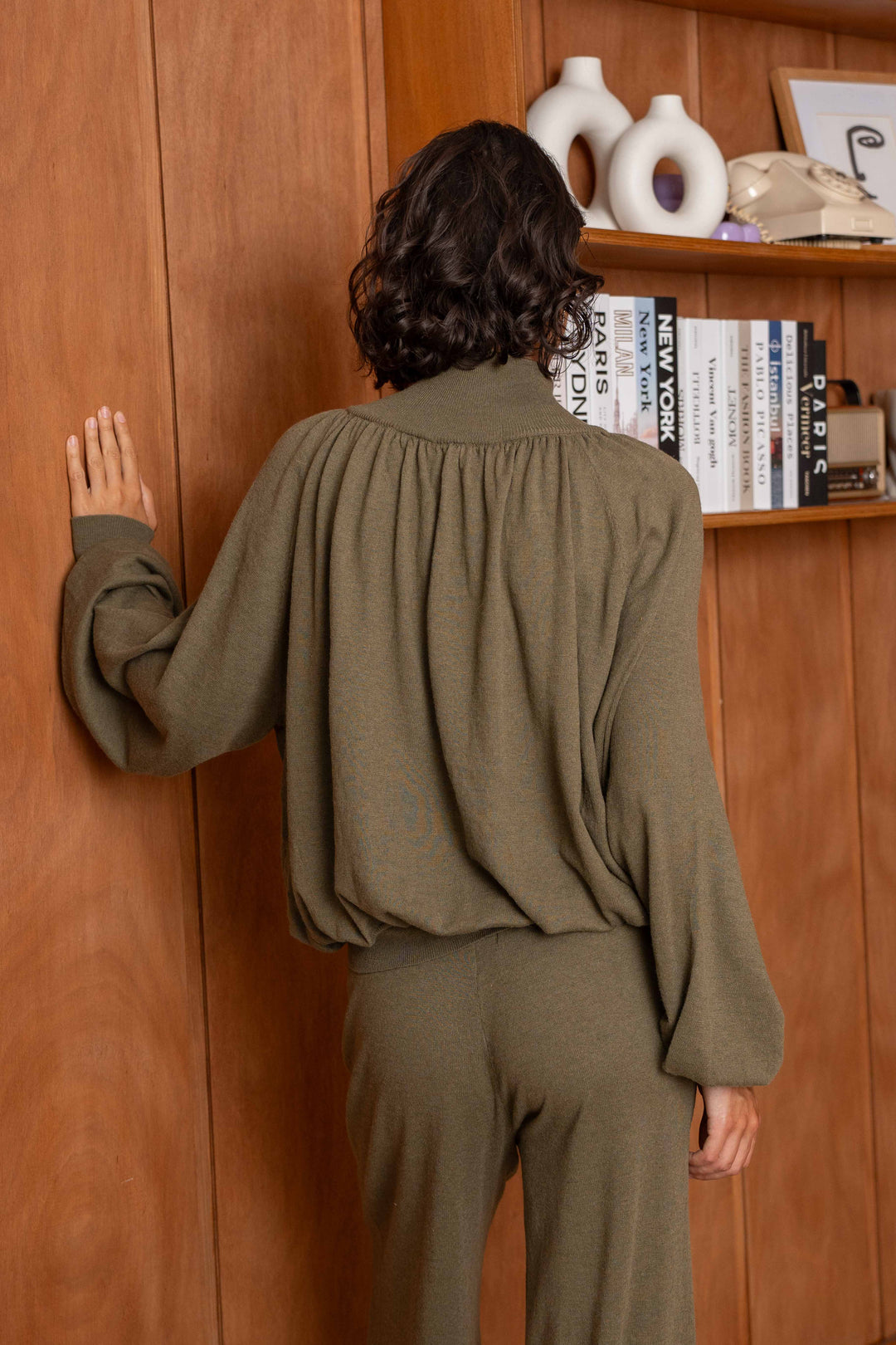 Pull Col Montant Drapé Lola 26011 - Taille unique: 36 au 42