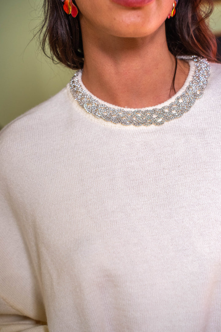 Pull col perlé Louve Taille unique / Ecru pulls