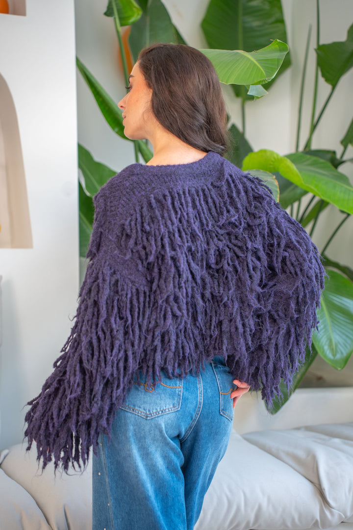 Pull effet shaggy Gigi Taille unique / Violet pulls