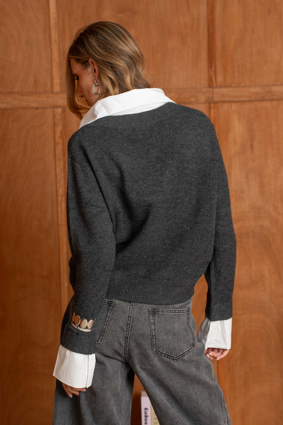 Pull effet superposé avec chemise intégrée Naomi 2697