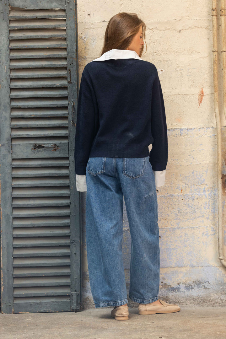 Pull effet superposé avec chemise intégrée Naomi 2697