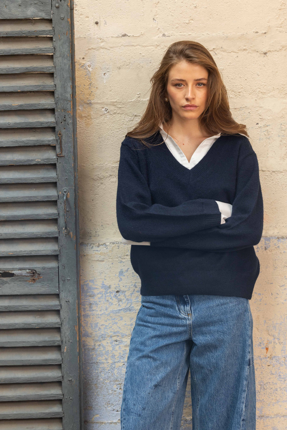 Pull effet superposé avec chemise intégrée Naomi 2697