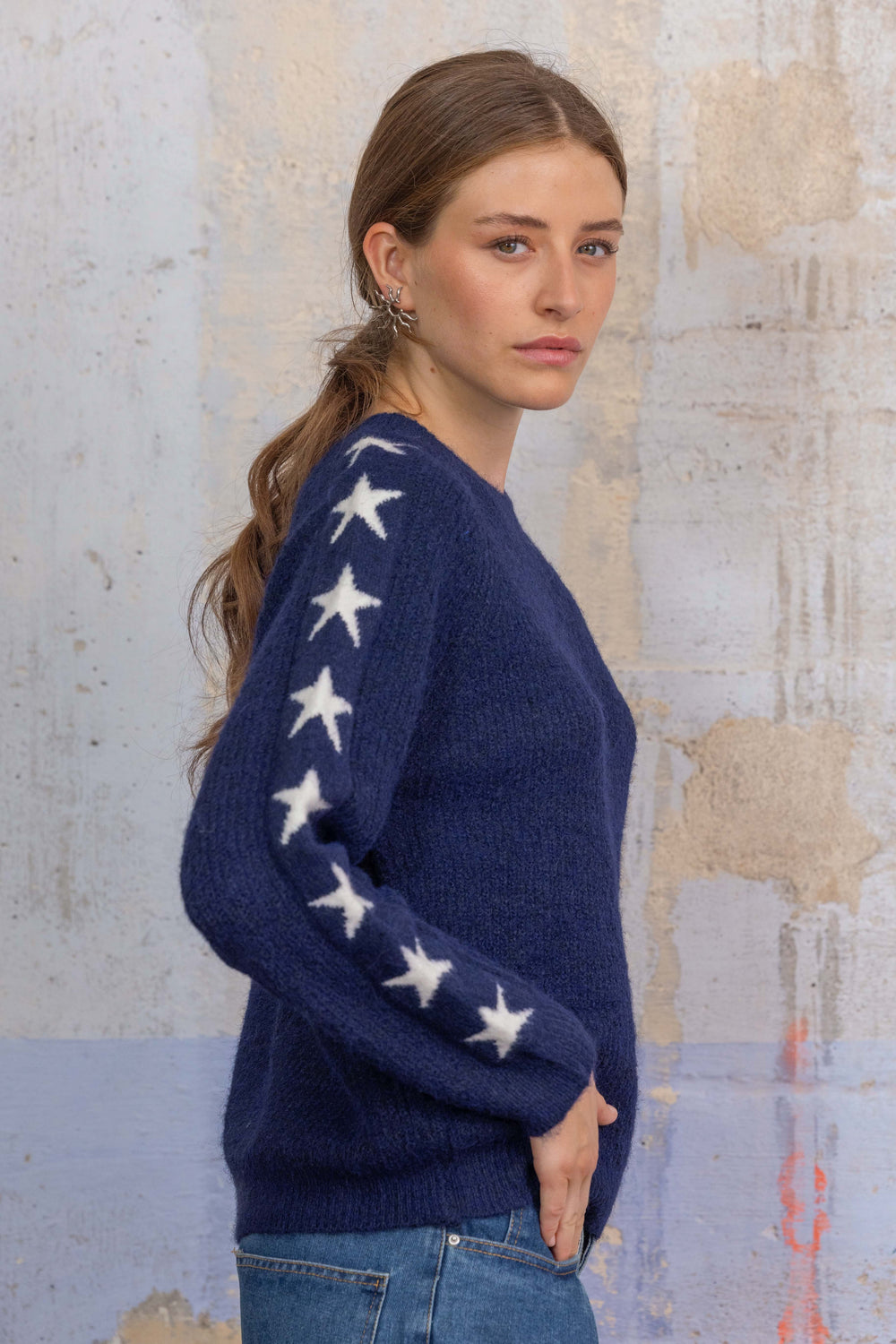 Pull en maille à étoiles Estrella 2685 - GS2685 / Taille