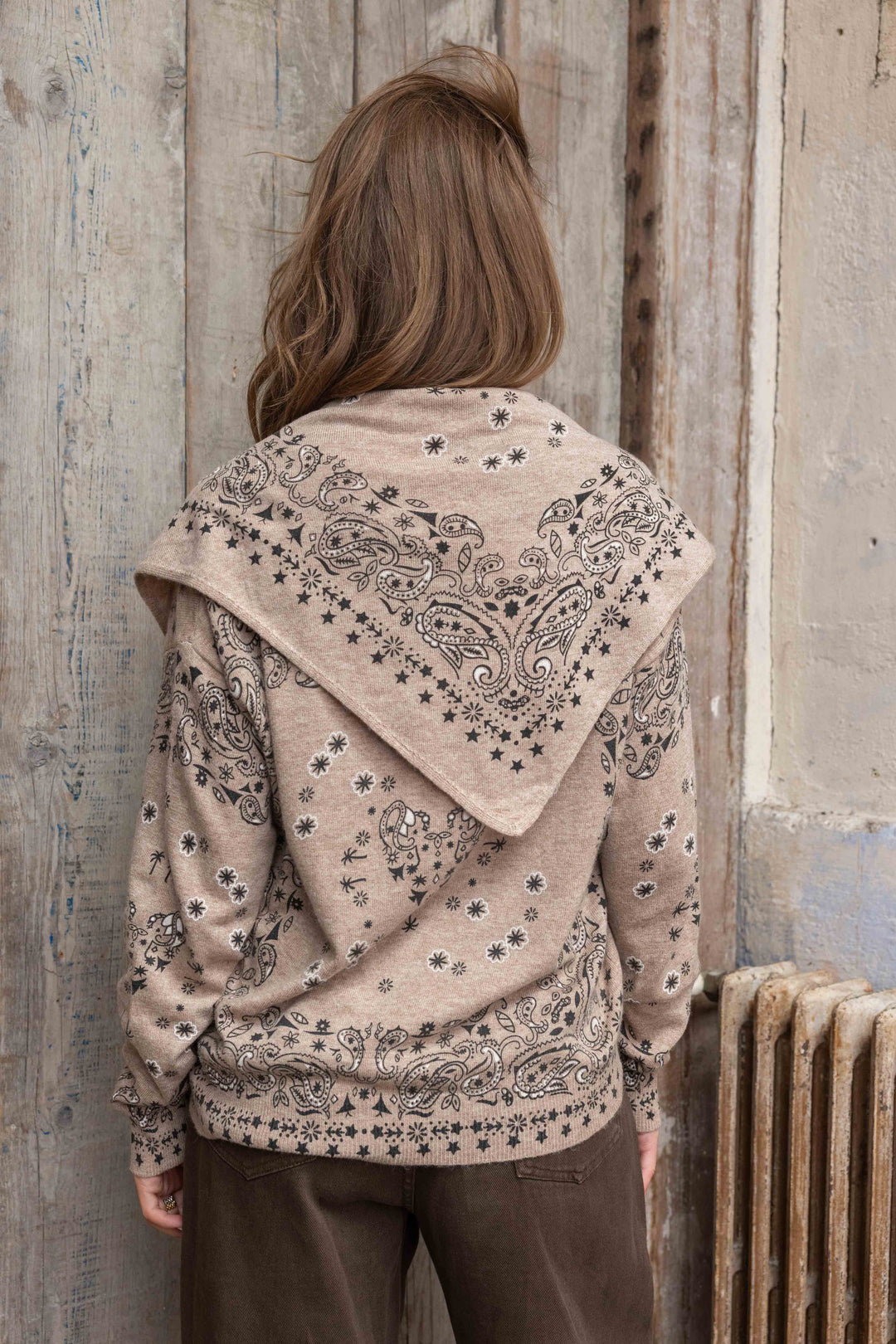 Pull en maille à motif bandana Kimo 26006 - Taille unique: