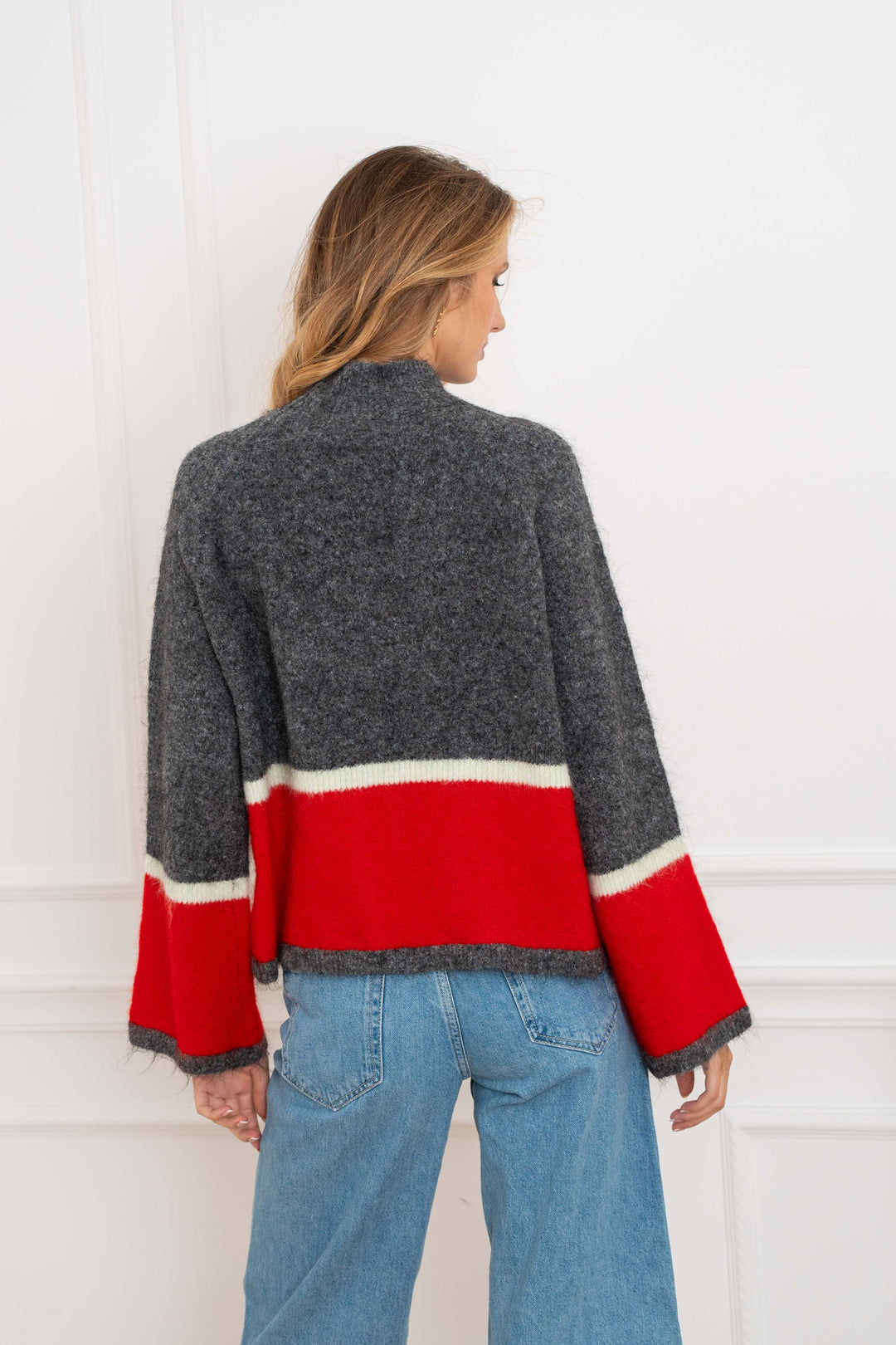 Pull en maille bicolore Vienna 2710 - Taille unique: 36