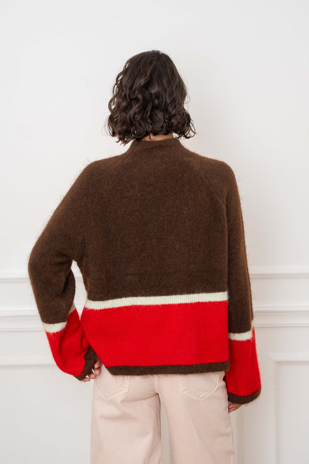 Pull en maille bicolore Vienna 2710 - Taille unique: 36