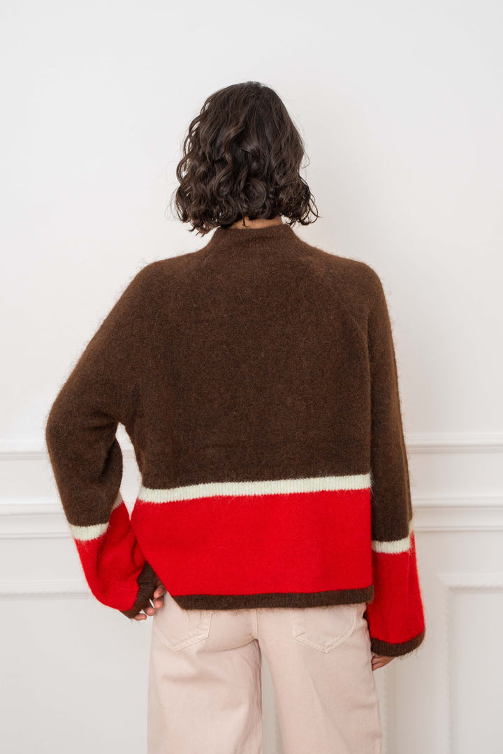 Pull en maille bicolore Vienna 2710 - Taille unique: 36
