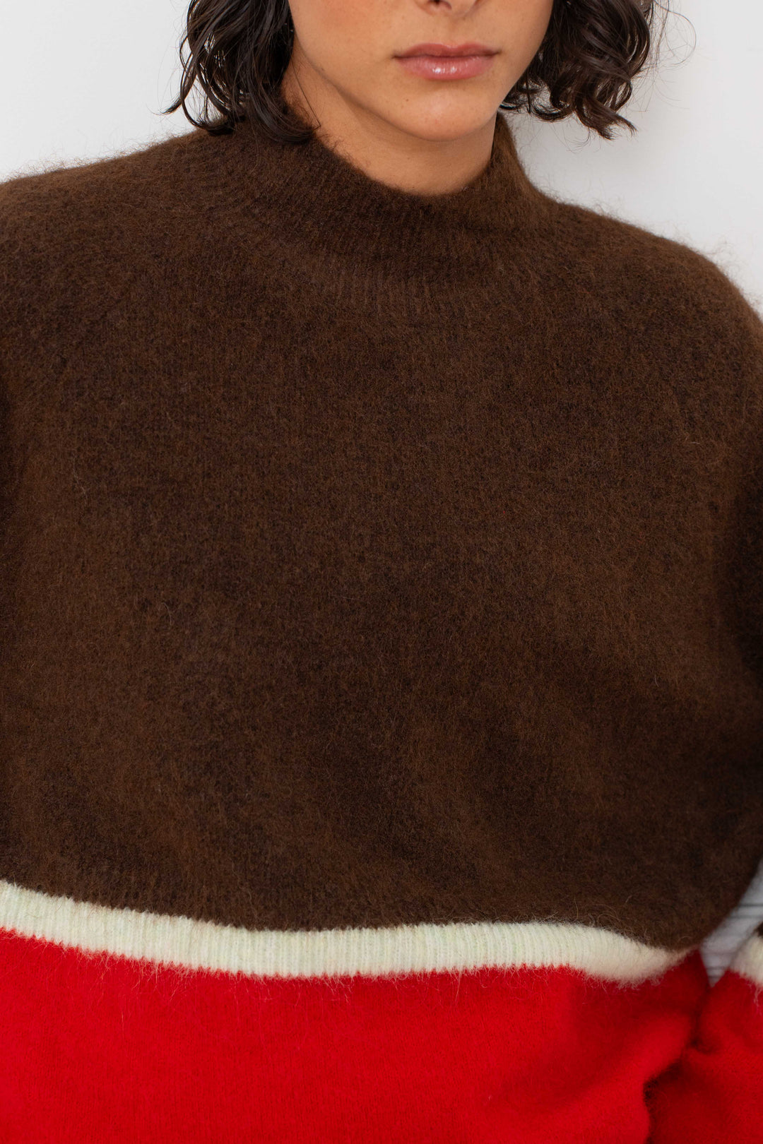 Pull en maille bicolore Vienna 2710 - Taille unique: 36