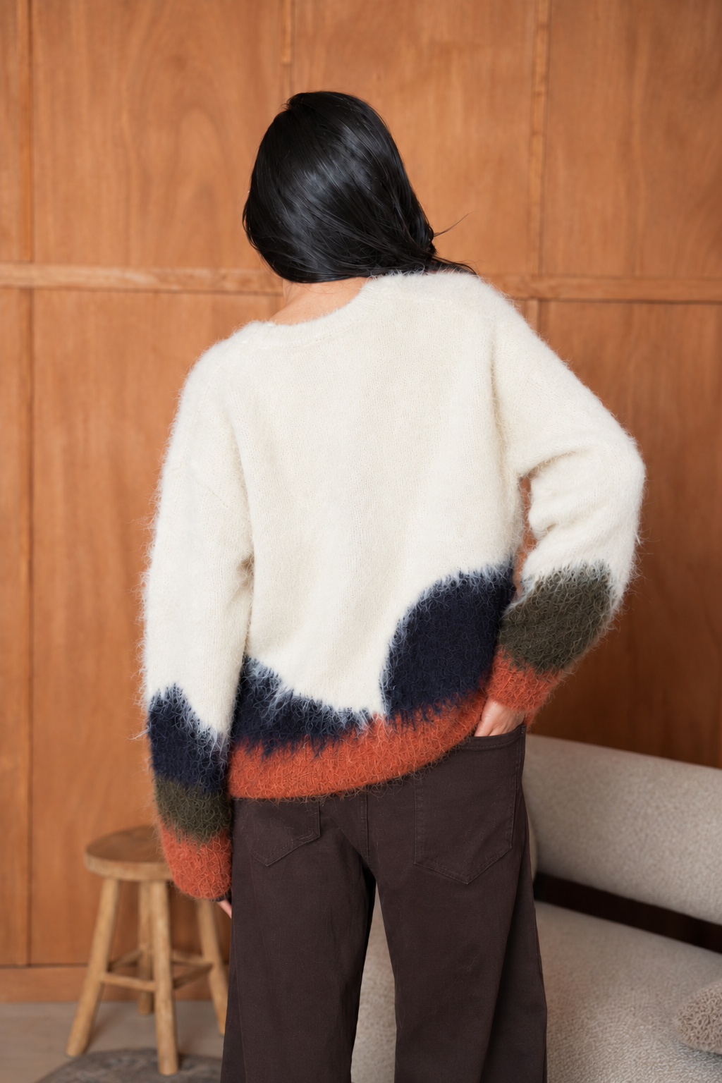 Pull en maille doux Léa 2656 - Taille Unique: 34-40 / Beige
