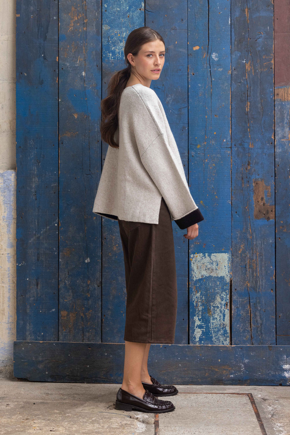 Pull en maille Ginny 2692 - Taille unique: 36 au 42 / Ecru