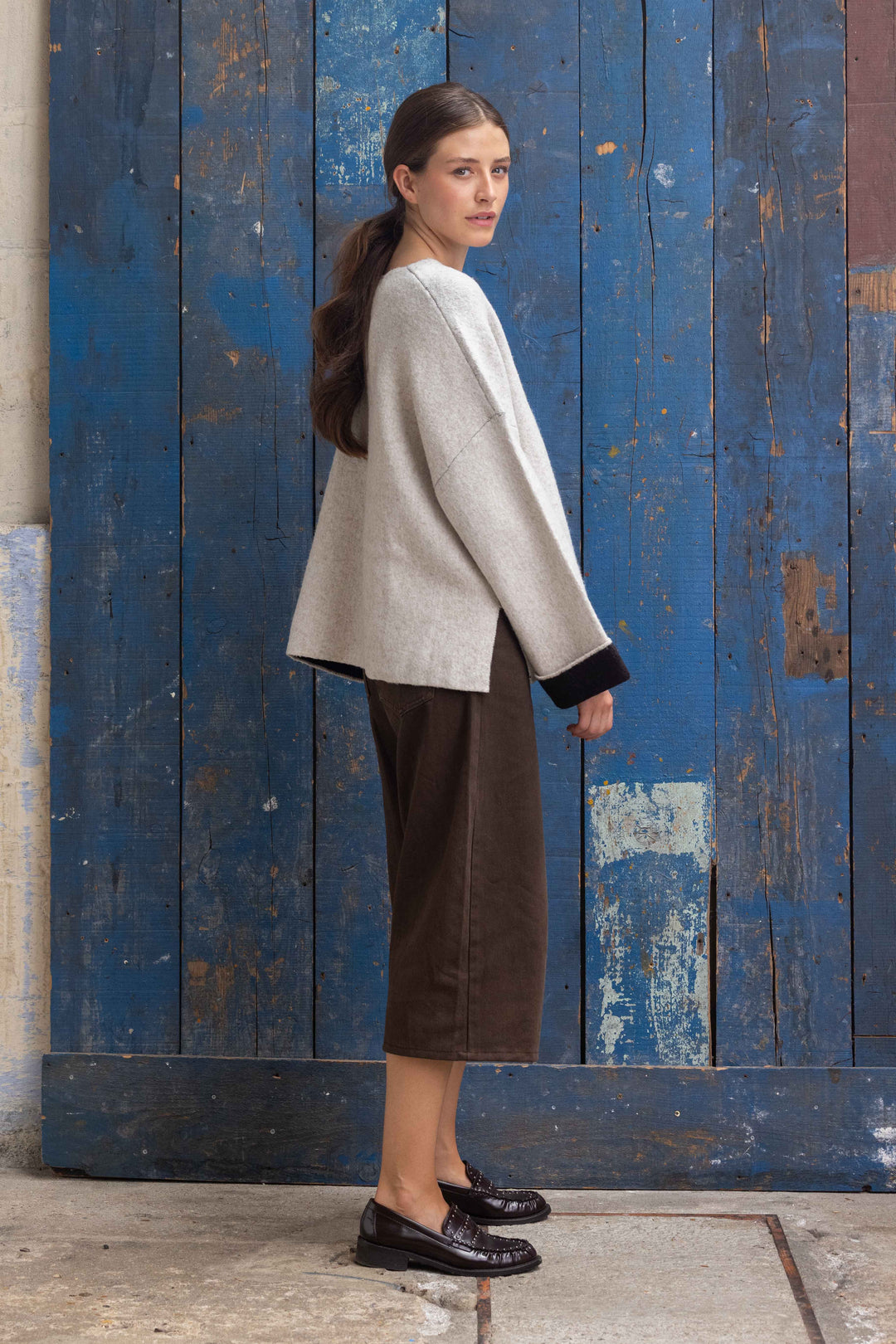 Pull en maille Ginny 2692 - Taille unique: 36 au 42 / Ecru